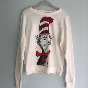 Forever 21 F21 Dr. Seuss Cat in the Hat Sweatshirt